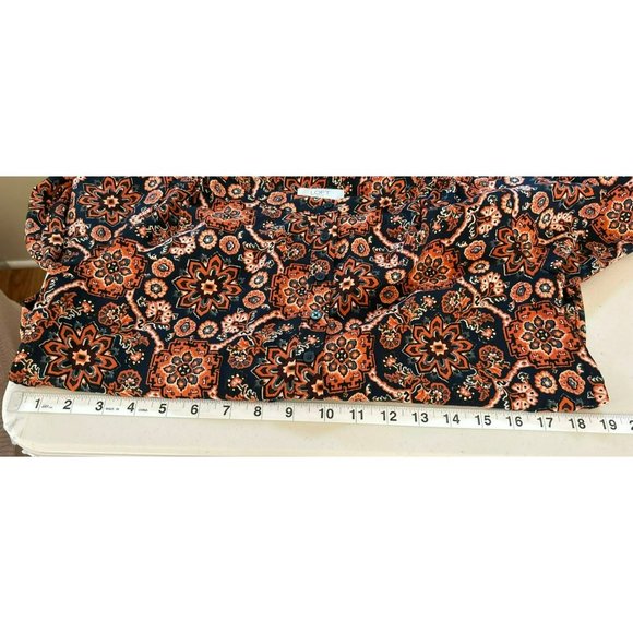 Loft Outlet Women's Petite Medallion Print Shirt Dress Size XXSP Fall Colors - Picture 4 of 5